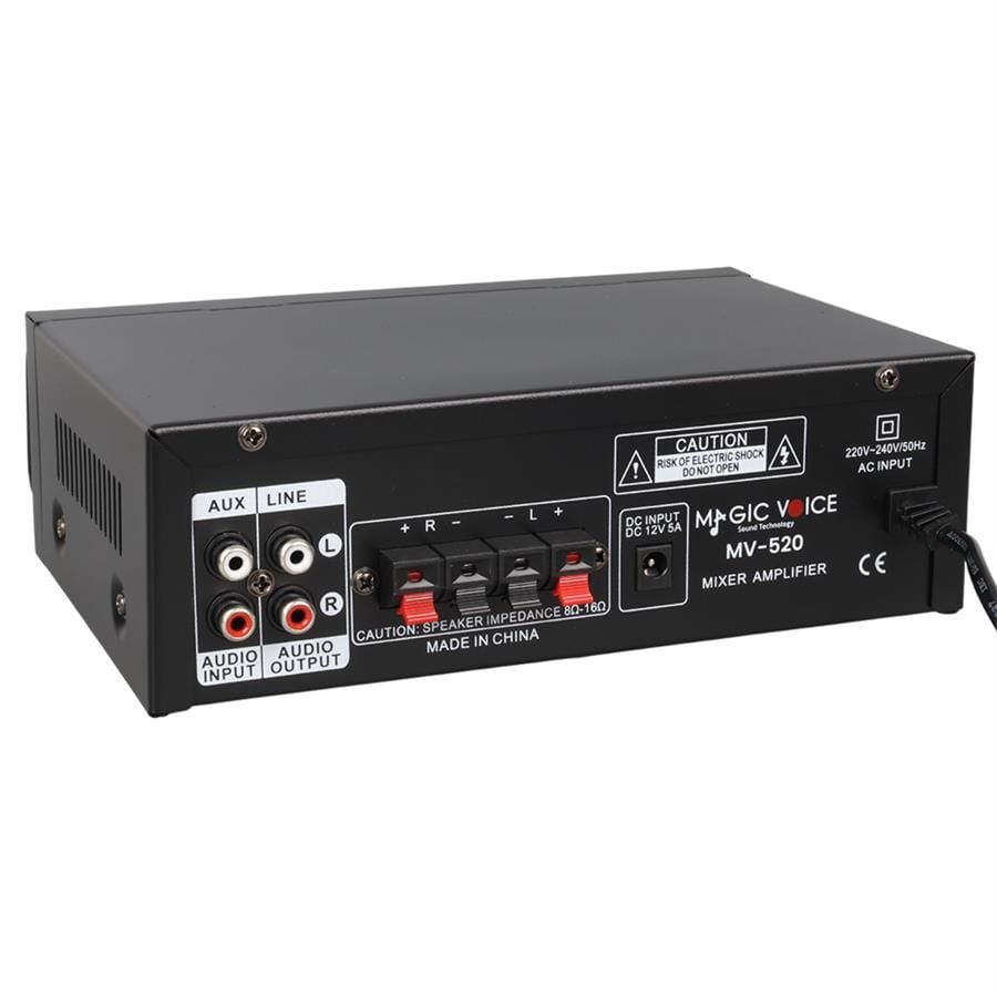 Magicvoice MV-520 15 Watt Usb Sd Bluetooth 1 Mikrofonlu Girişli Trafosuz Anfi Okul Cami Mağaza Tipi Amfi