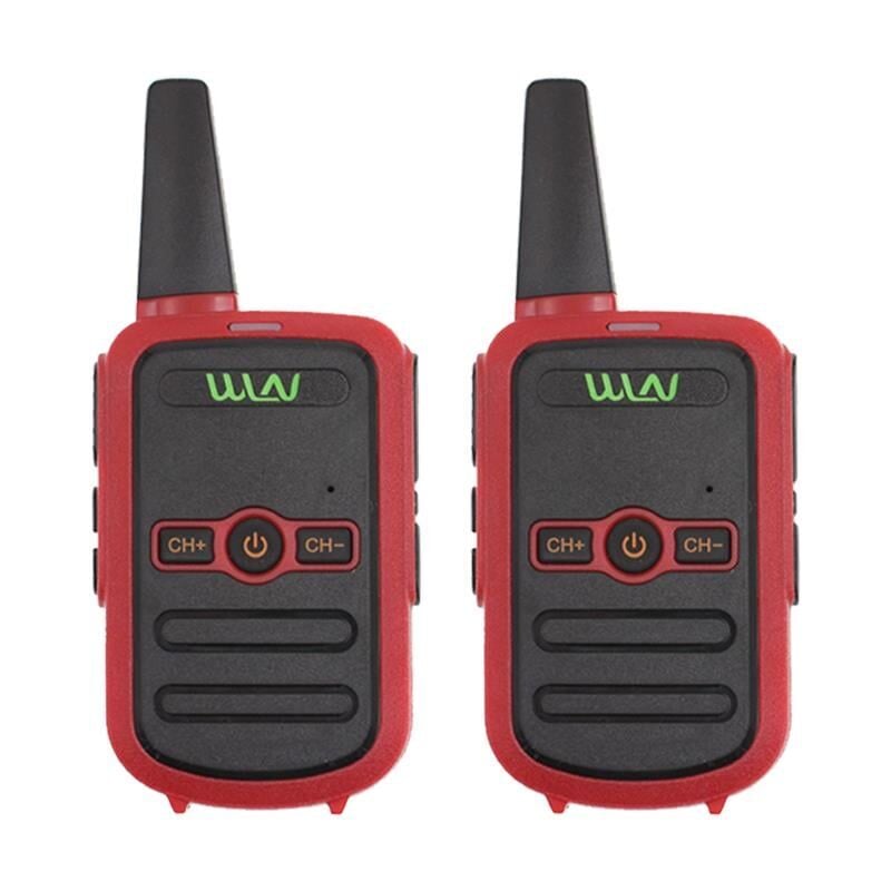 Ayt Wln KD-C51 16 Kanal Kırmızı İkili Telsiz El Telsizi Seti 3-5 Km Açık Alan Menzili Şarjlı 136x59x21mm