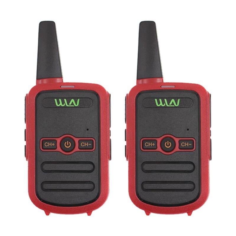Ayt Wln KD-C51 16 Kanal Kırmızı İkili Telsiz El Telsizi Seti 3-5 Km Açık Alan Menzili Şarjlı 136x59x21mm