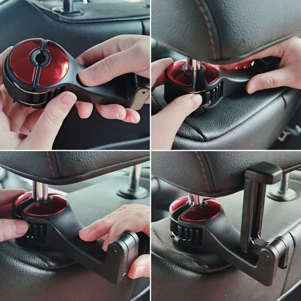 Ayt Powermaster PM-20941 Araç İçi Koltuk Arkası Kanca Askılık Telefon Tutucu Teleskopik Koltuk Başlığı Tutacağı