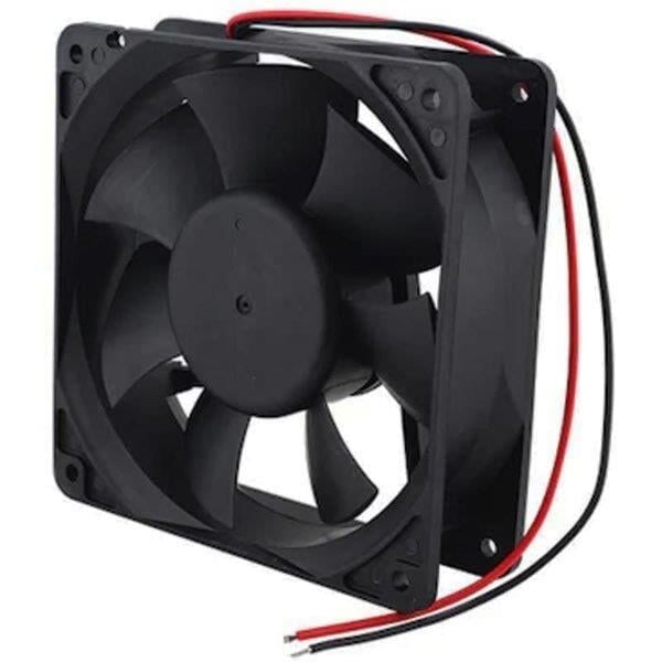 Powermaster 12x12 Bilgisayar Fan 12 Volt 0.25 Amper 120x120x38mm 2 Kablolu Soketli Plastik Kasa