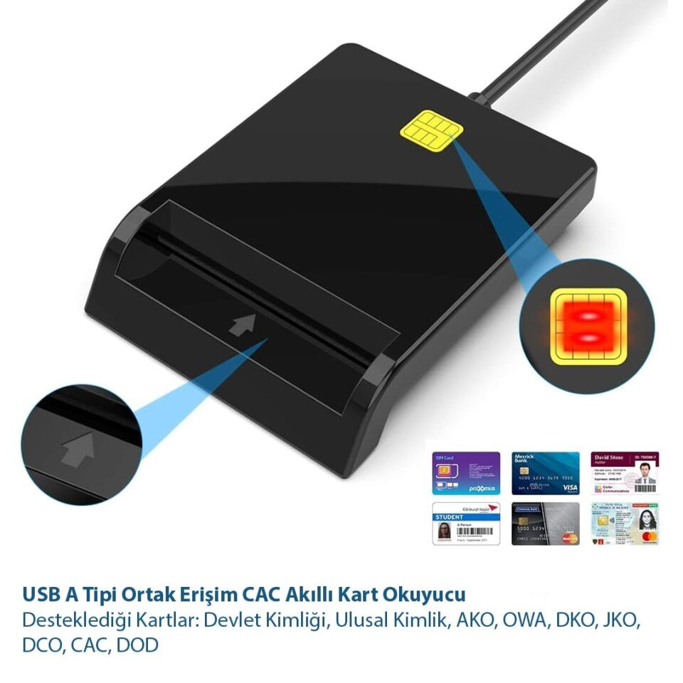 Powermaster PM-29960 USB Akıllı Kart Okuyucu CAC Reader