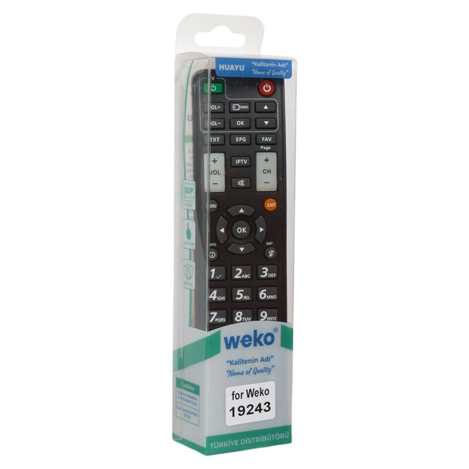 Weko Next  2000Hd Kanky Tango Punto Black Programlanabilir Akıllı Kumanda Uydu Kumandası