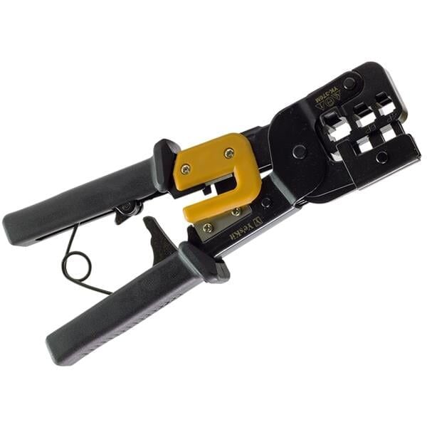 Ayt Powermaster YK-376M RJ11-RJ12-RJ22-RJ45 3'lü Soket Sıkma Pensesi Telefon Ethernet İnternet Kablosu Soket Pensesi