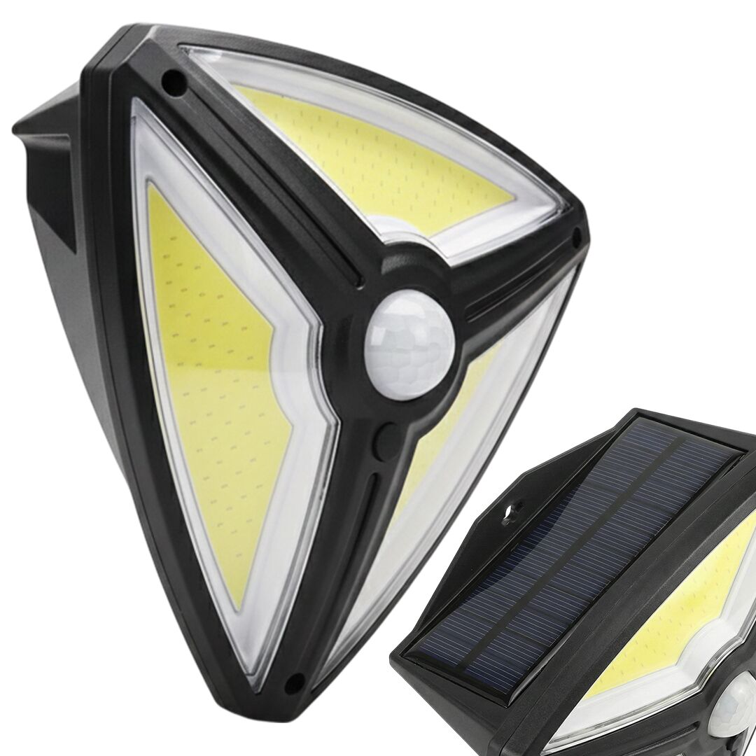 Powermaster MX-1219B 150 Cob Ledli Sensörlü 3 Modlu Solar Güneş Enerjili Duvar Lambası Bahçe Aydınlatması