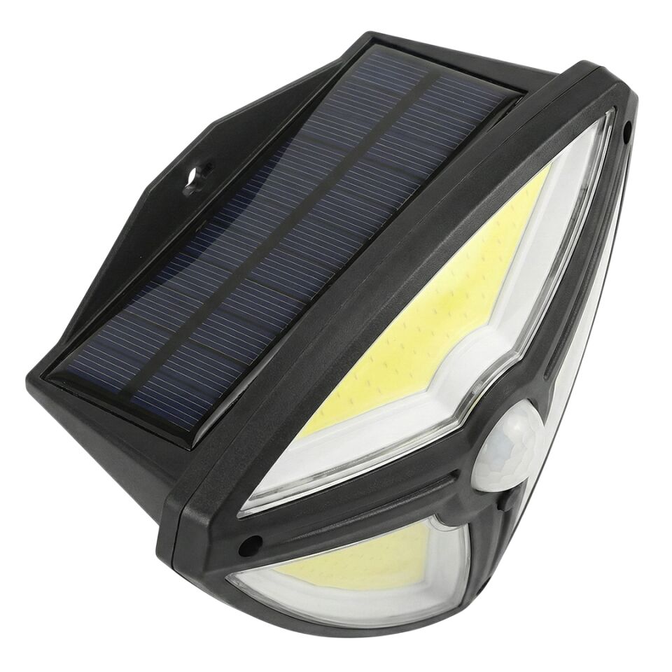 Powermaster MX-1219B 150 Cob Ledli Sensörlü 3 Modlu Solar Güneş Enerjili Duvar Lambası Bahçe Aydınlatması