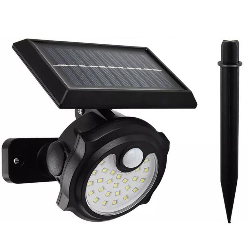 Powermaster SH-1705A 26 Ledli Sensörlü 3 Modlu Solar İndiksiyon Duvar Lambası