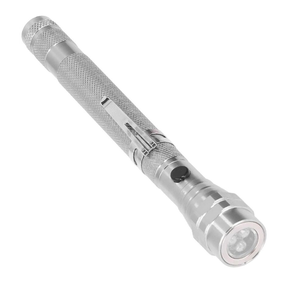 Powermaster MX-2808 Mıknatıslı 360 Derece Döner Başlıklı 3 Ledli Beyaz Işık El Feneri