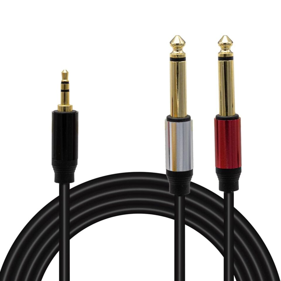 Magicvoice Ld360 3.5 Mm Stereo Erkek 2x6.3 Mm Mono Erkek 1.5 Metre Stüdyo Ses Kablosu