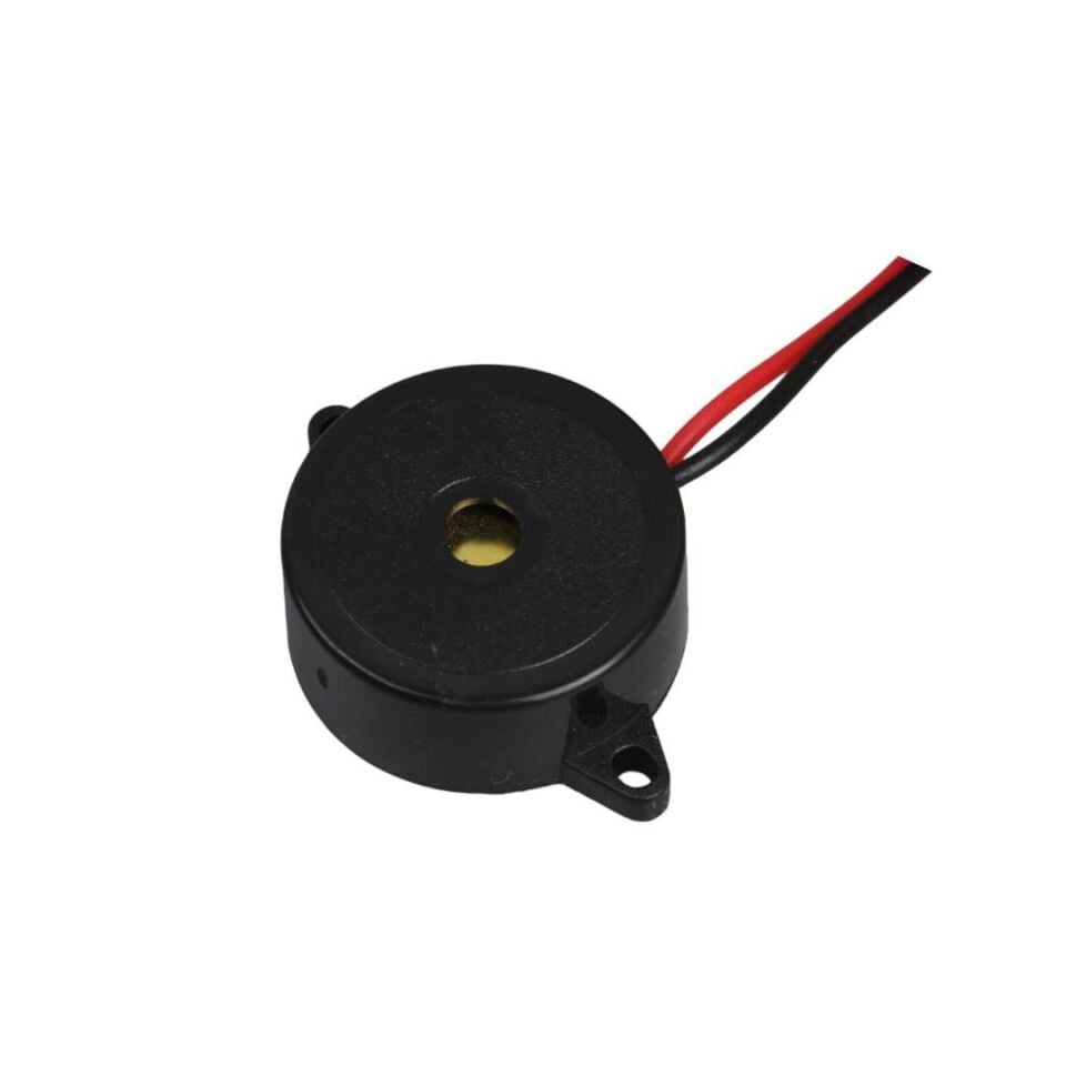 12V-24V DC 23Mm Kablolu Aktif Buzzer Sesli Uyarı Cihazı
