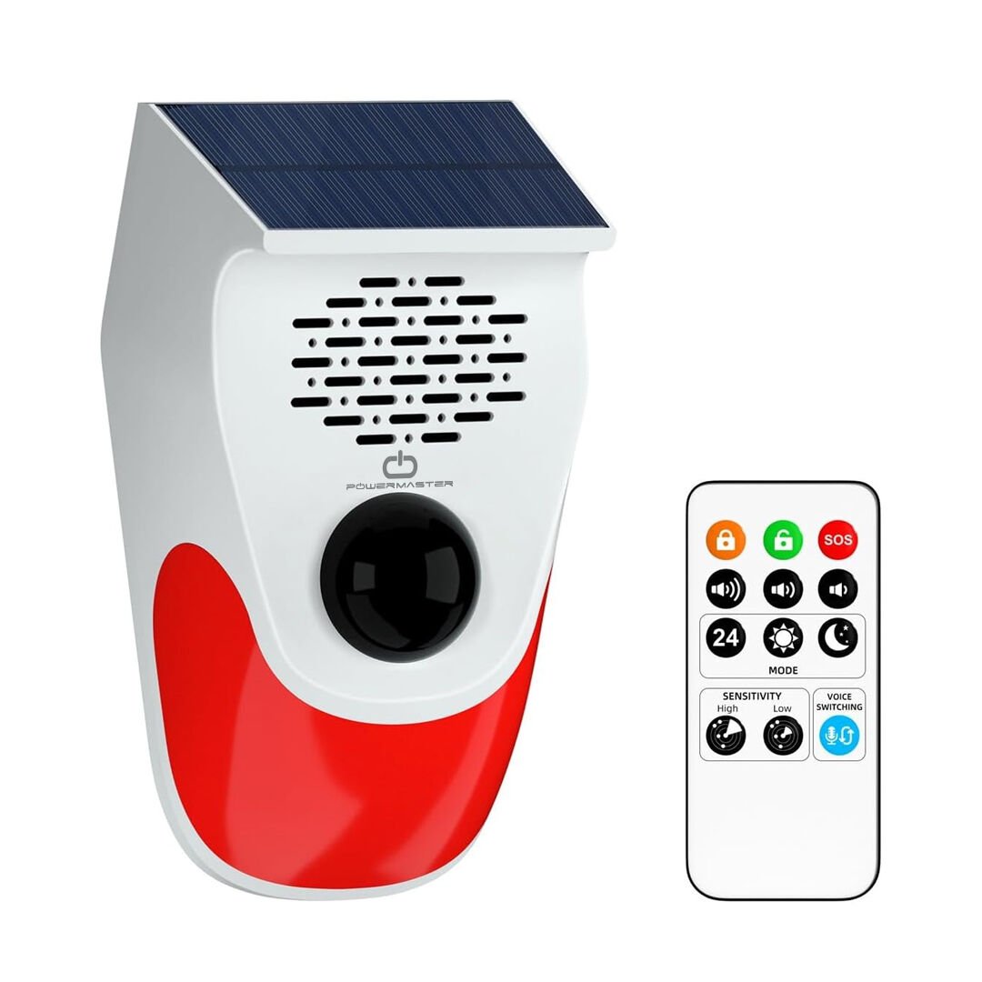 Ayt Powermaster Pm-26240 Solar Güneş Enerjili Sesli Işıklı Alarm Sistemi Kumandalı Alarm Flash Işıklı