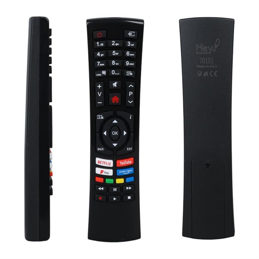 Ayt Küçük Kalıp Vestel Uyumlu 4391P Black Fplay Netflix Youtube Play Tuşlu Lcd Led TV Kumanda