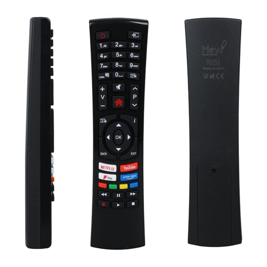 Ayt Küçük Kalıp Vestel Uyumlu 4391P Black Fplay Netflix Youtube Play Tuşlu Lcd Led TV Kumanda