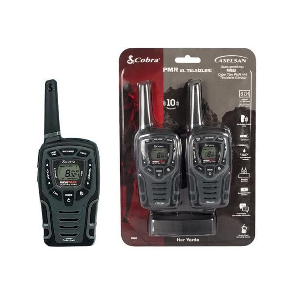 Aselsan PM- 865 Pil Şarj Dahil 10 Km Titreşimli İkili El Telsizi 8 Kanal+121 Alt Kanal