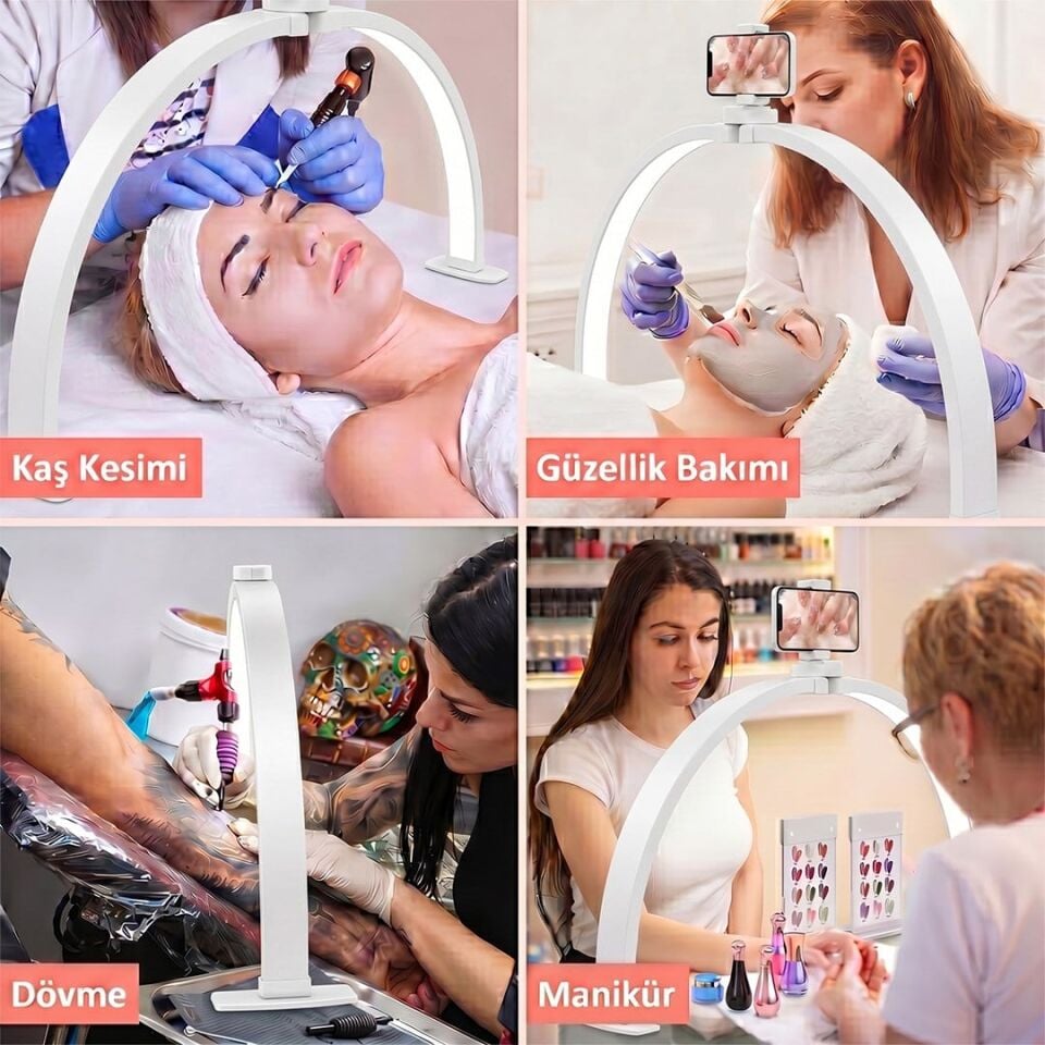 Trled F-700A 70CM Beyaz Katlanabilir Masaüstü Manikür Ve Protez Tırnak Lambası