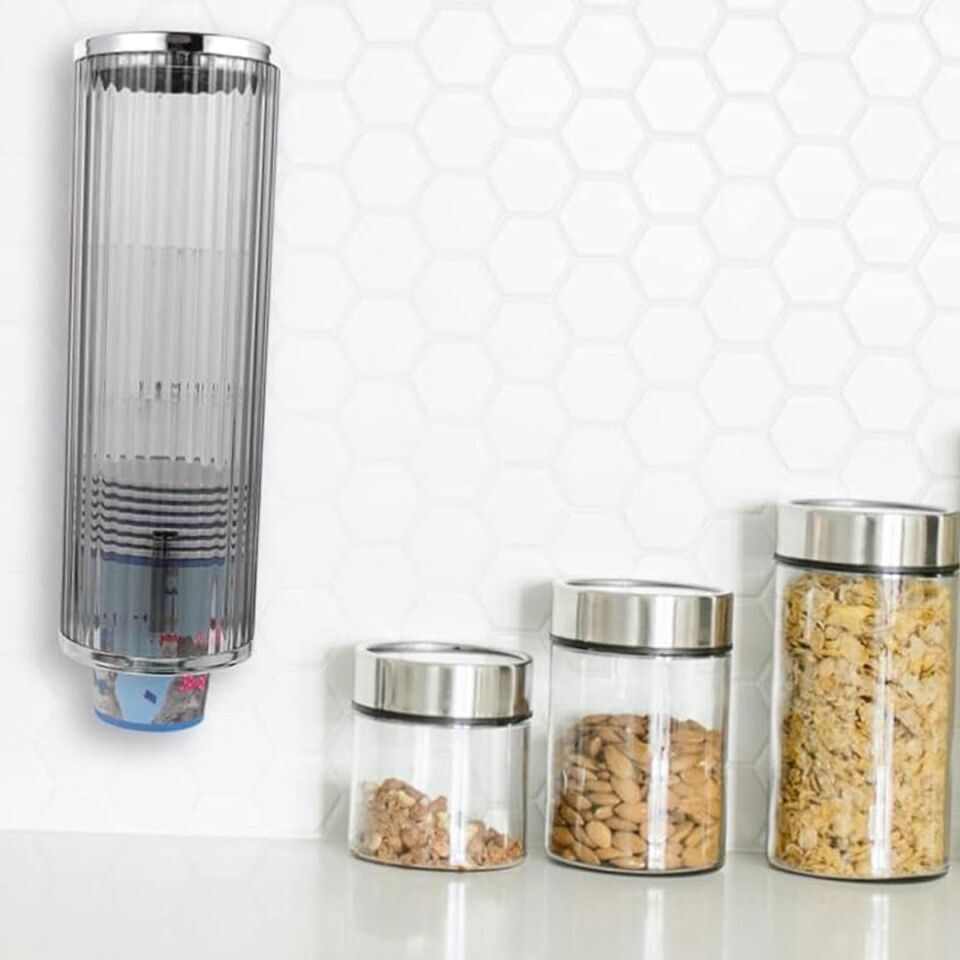 Ayt Sunup SN-27107 Kendinden Yapışkanlı Plastik Karton Bardak Dispenseri Sebil Kahve Makinası Yanı Bardaklık