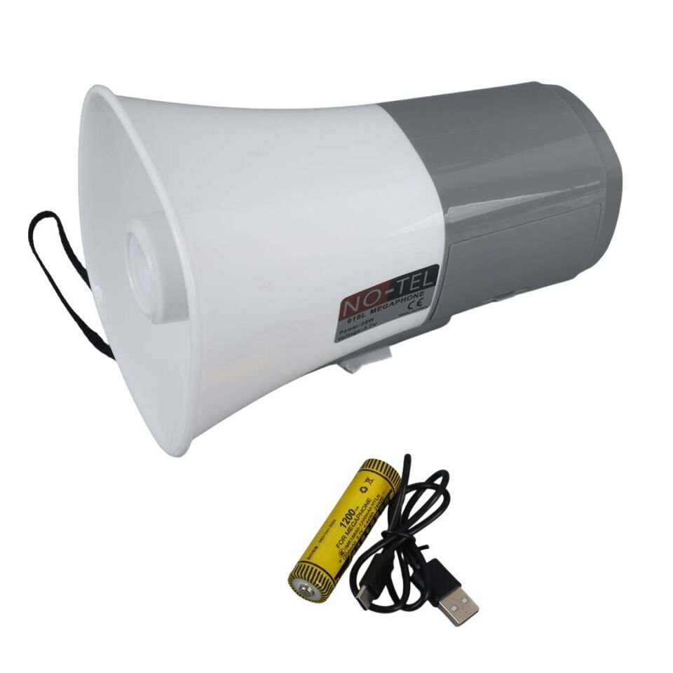 Ayt No-Tel 918L 25 Watt Bluetooth-Usb-Siren-Ses Kayıt Özellikli Dahili Bataryalı Mini El Tipi Megafon