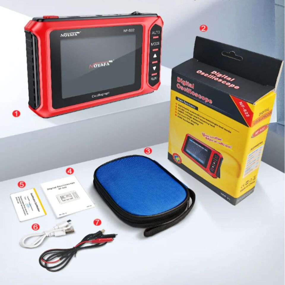 Ayt Noyafa NF-622 El Tipi 2.8 İnç TFT Ekran Mini Dijital Osiloskop Elektirik Sinyal Ölçer Teknik Serviz Ekipmanı