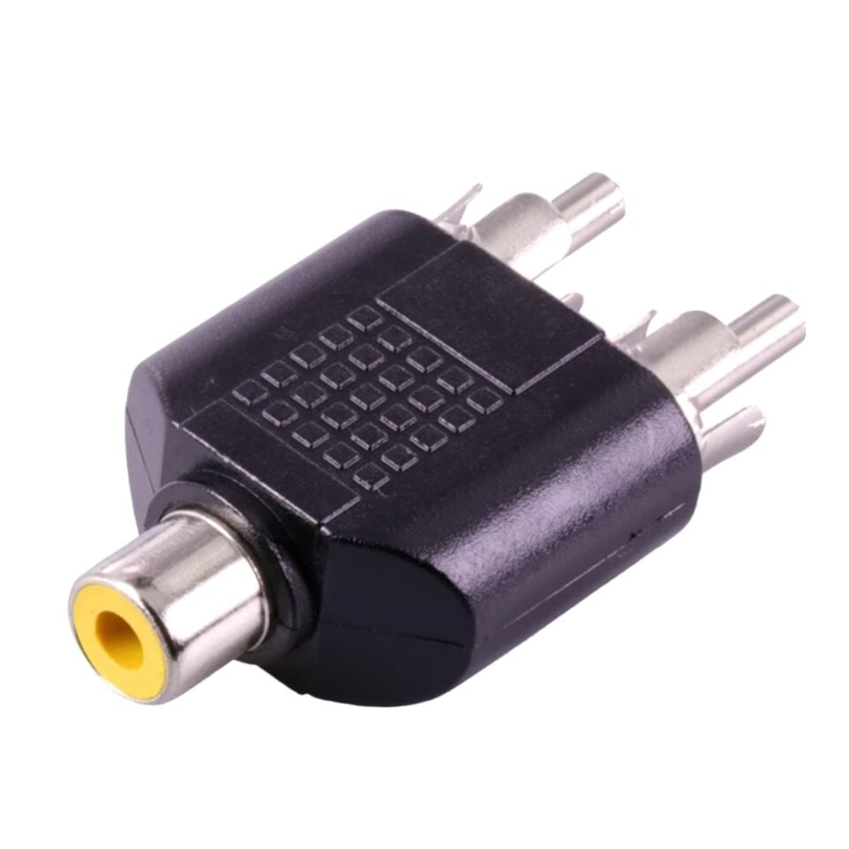 Ayt 1 RCA Dişi 2 RCA Erkek Çevirici Jack Soket