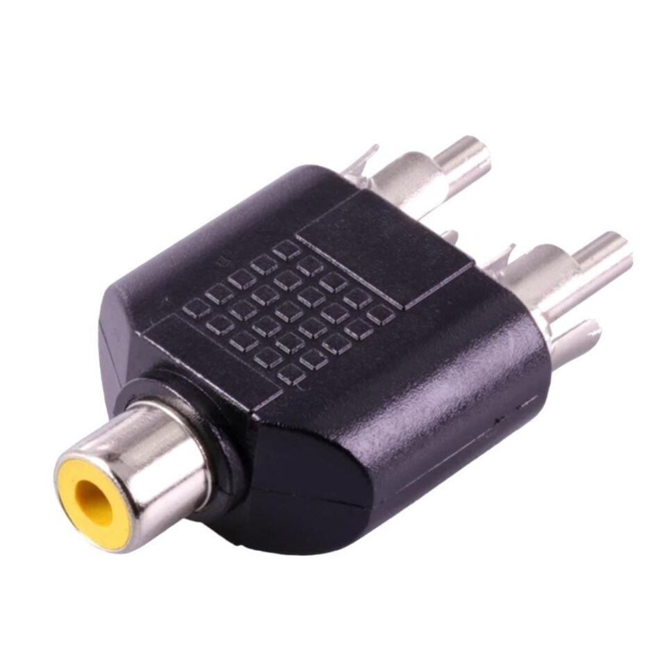 1 RCA Dişi 2 RCA Erkek Çevirici Jack Soket