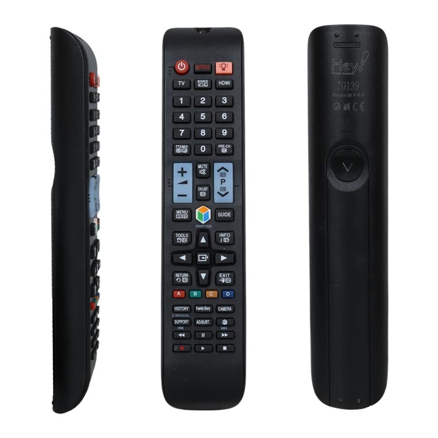 Ayt Küçük Kalıp RM-D1078+L Samsung İçin Uyumlu Netflix Source Tuşlu Lcd Led TV Kumanda