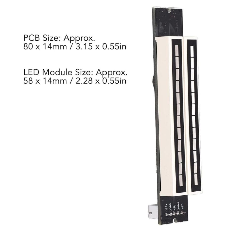 Ayt Powermaster PM-26793 Amplifikatör 12 Bit Led Müzik Seviyesi Gösterge Modülü Turuncu Kırmızı DC 12 Volt