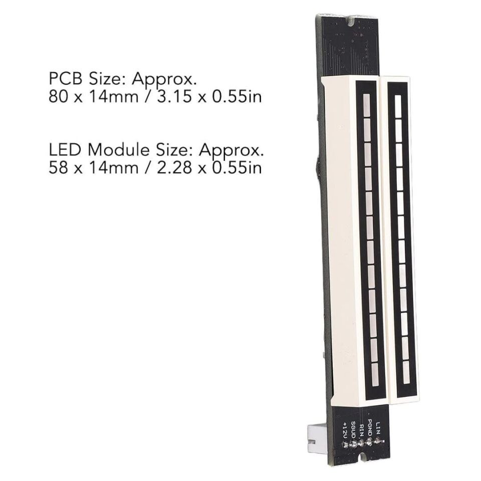 Ayt Powermaster PM-26793 Amplifikatör 12 Bit Led Müzik Seviyesi Gösterge Modülü Turuncu Kırmızı DC 12 Volt