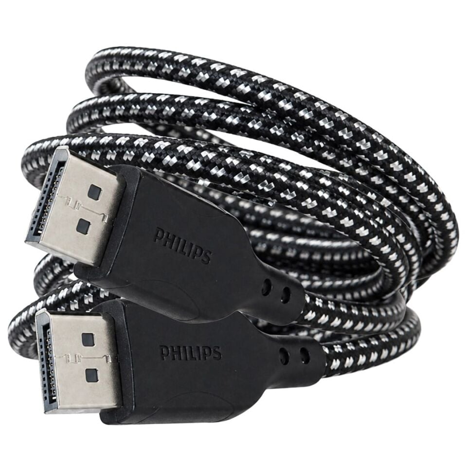 Philips SWR3139B/93 8K 60Hz Displayport 1.4 Kablo 3 Metre Örgülü Zırhlı Tasarım Ultra HD