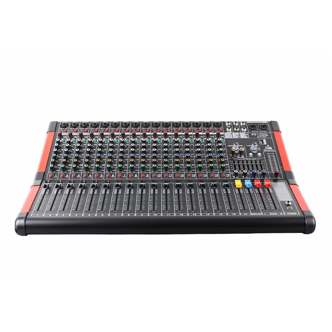 Magicvoice MV-P1600 16 Kanal Mikser USB Bluetooth Destekli Deck Mixer Mikrofon Aux Girişli LCD Ekran