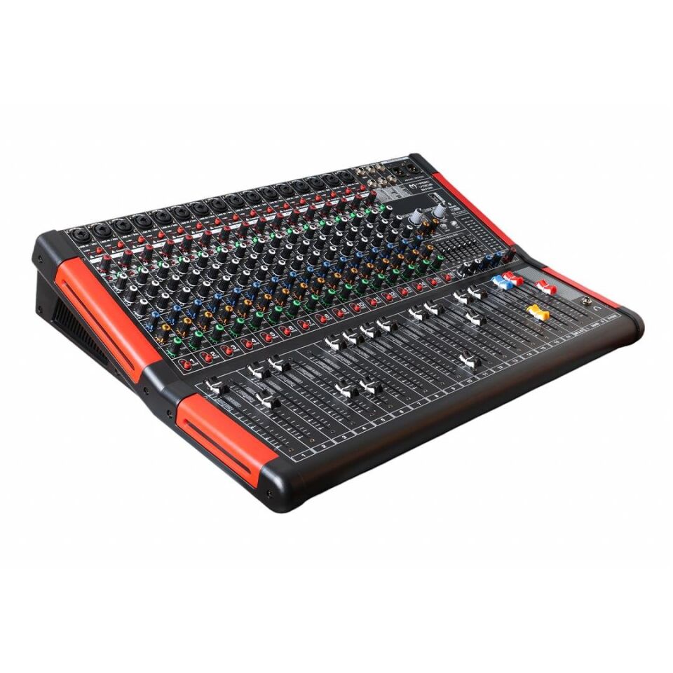Magicvoice MV-P1600 16 Kanal Mikser USB Bluetooth Destekli Deck Mixer Mikrofon Aux Girişli LCD Ekran