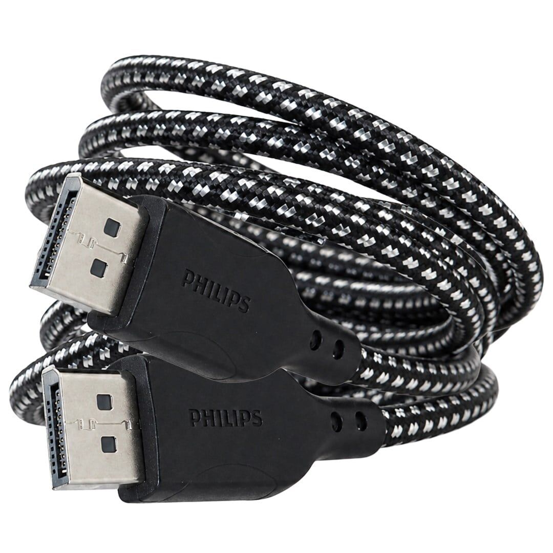 Philips SWR3139B/93 8K 60Hz Displayport 1.4 Kablo 2 Metre Örgülü Zırhlı Tasarım