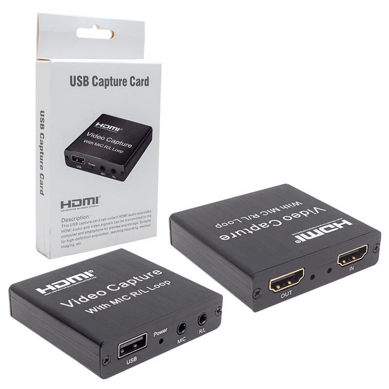 Powermaster PM-2620 4K Uyumlu 1080P USB 2.0 HDMI Video Capture Kart Mikrofon Girişli