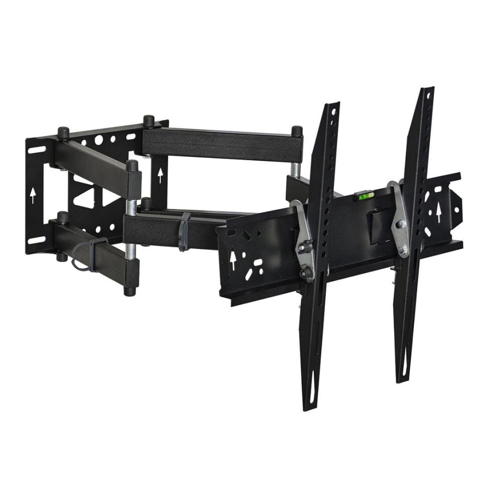 Vontech 39-65 İnç Kilitli Hareketli Lcd Led Tv Duvar Askı Aparatı 99-160 Ekran Arası Tüm Modellere Uyumlu 40 Kg Taşır