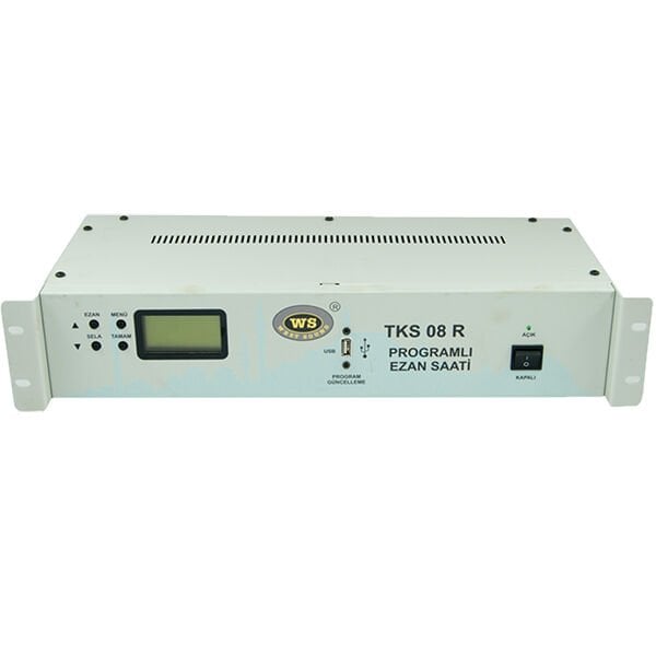 Westsound TKS-08R Rack Tipi Programlı Ezan Ve Sela Saati 81 İl İçin Uygun 3 Farklı Hoca Sesi