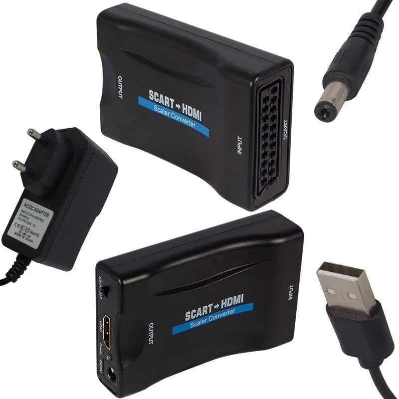 Ayt Powermaster Pm-18588 1080p-720p Scart To Hdmı Scart Girişini Hdmı Çıkışına Çevirici Dönüştürücü Adaptör Aparat