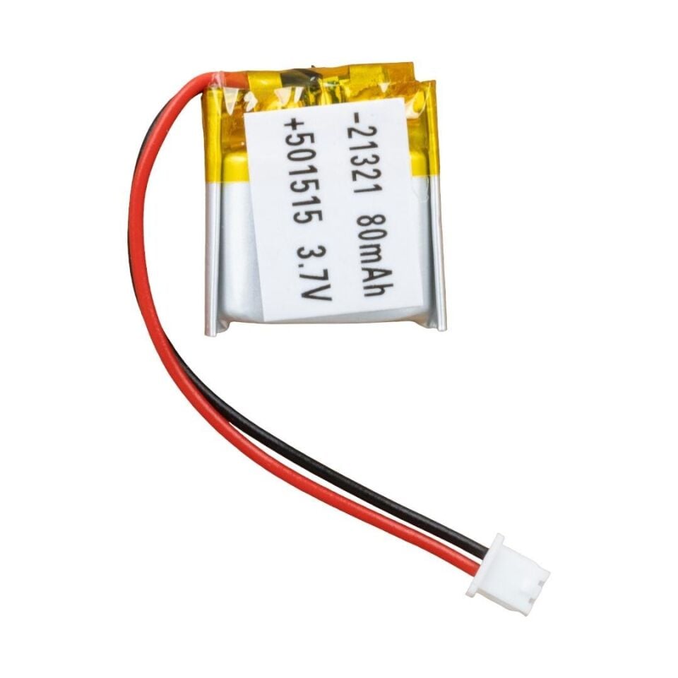 501515 3.7 Volt 80 Mah Lityum Polimer Pil 0.5x1.5x1.5 Cm Akıllı Saat Kulaklık Pili