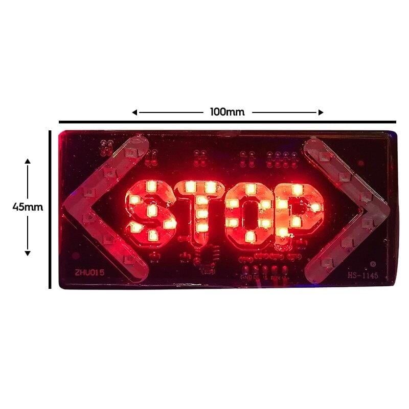 Elektrikli İşaret Cihazı Oklu Stop Küçük Araç İçi 12V Oto Ledli Stop Yazısı