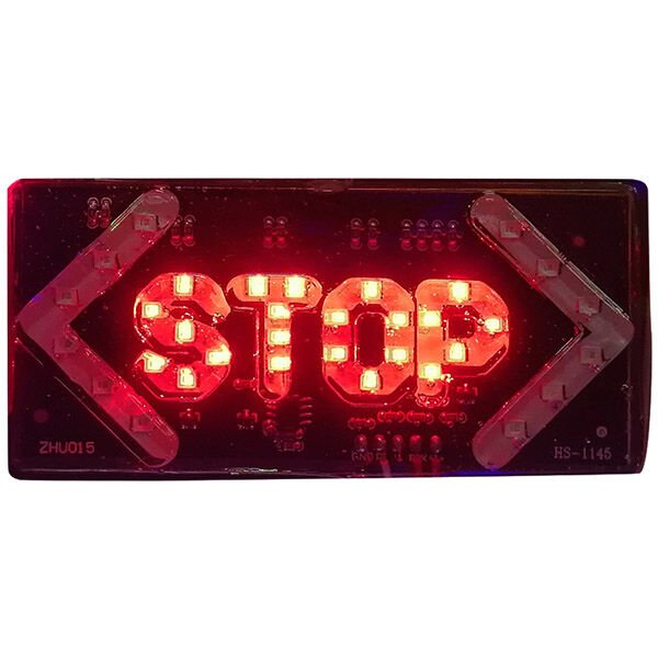Ayt Elektrikli İşaret Cihazı Oklu Stop Küçük Araç İçi 12V Oto Ledli Stop Yazısı