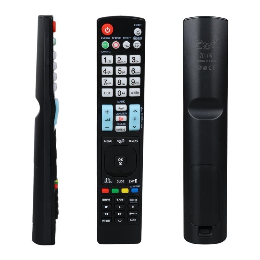 Hey RM-L999 Küçük Kalıp LG Netcast Tuşlu Yazısız Lcd Led TV Kumanda (Rc0999)