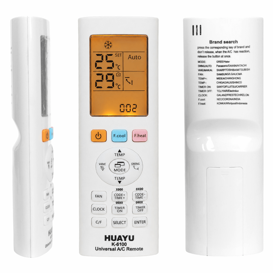 Huayu KK K-6100 Universal Akıllı AC Klima Kumandası Tüm Modellere Uyumlu Akıllı Klima Kumanda