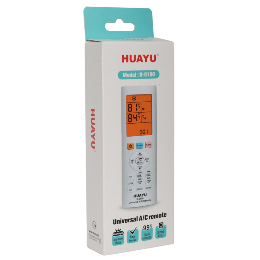 Huayu KK K-6100 Universal Akıllı AC Klima Kumandası Tüm Modellere Uyumlu Akıllı Klima Kumanda