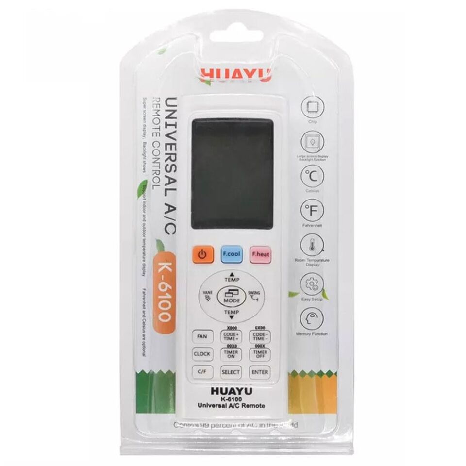 Huayu KK K-6100 Universal Akıllı AC Klima Kumandası Tüm Modellere Uyumlu Akıllı Klima Kumanda