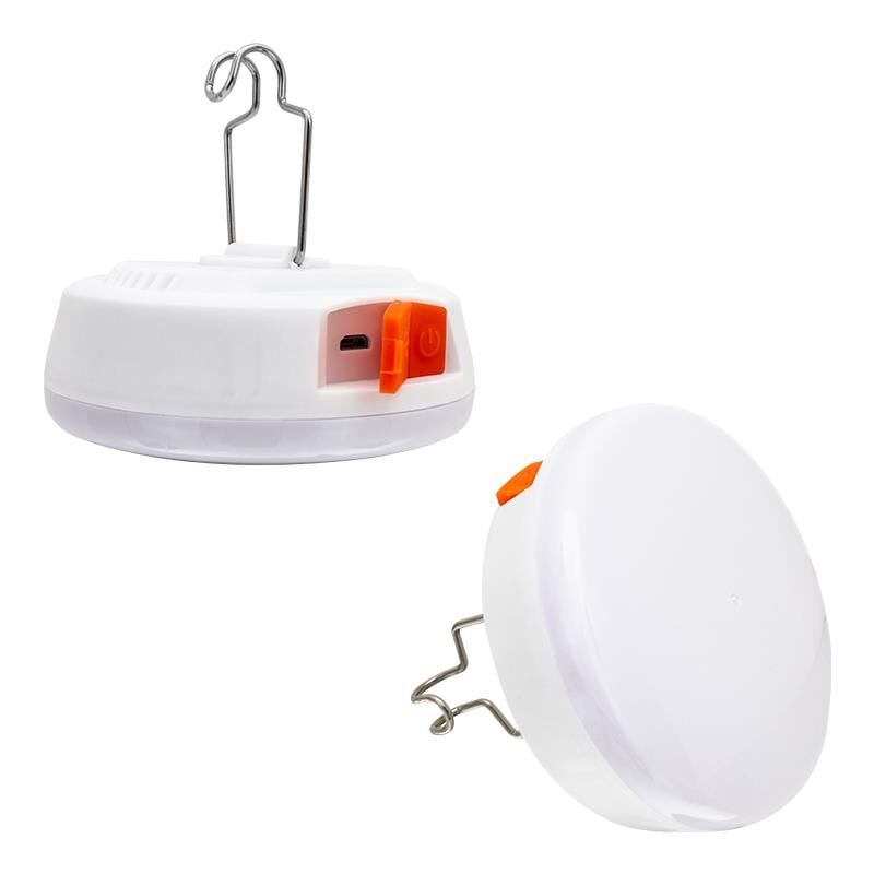 Powermaster Enerji Tasarruflu USB Şarjlı Kamp Lambası Aydınlatma Askılı Pazarcı Ampulu Beyaz