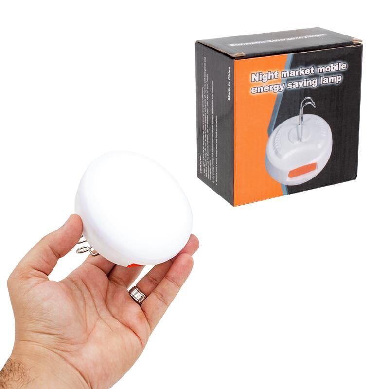 Powermaster Enerji Tasarruflu USB Şarjlı Kamp Lambası Aydınlatma Askılı Pazarcı Ampulu Beyaz