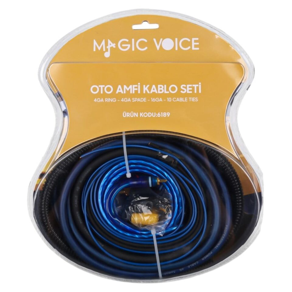 Magicvoice 4 GA Anfi Kablo Seti Oto Teyp Ses Sistemi Amfi Kabloları