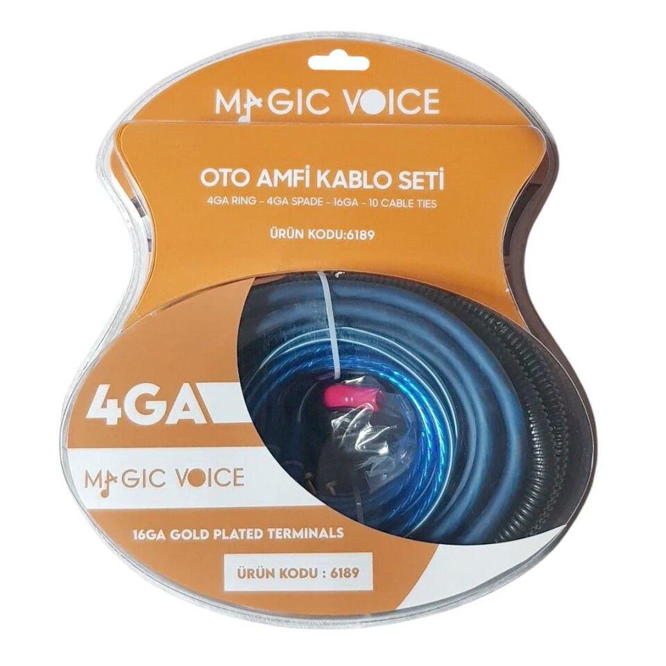 Magicvoice 4 GA Anfi Kablo Seti Oto Teyp Ses Sistemi Amfi Kabloları