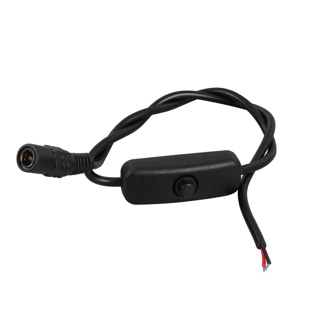 Anahtarlı DC Kablo 30 CM 5.5x2.5 Mm Jack Soketli Dişi Güç Kablosu Adaptör Soketli Kablo