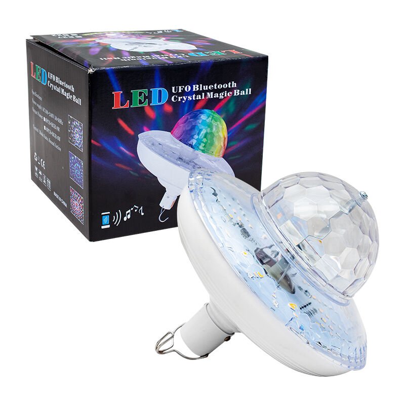 Powermaster Bluetooth Destekli Animasyonlu 8 Watt Kumandalı Şarjlı Ufo Tip Disko Topu PM-4193