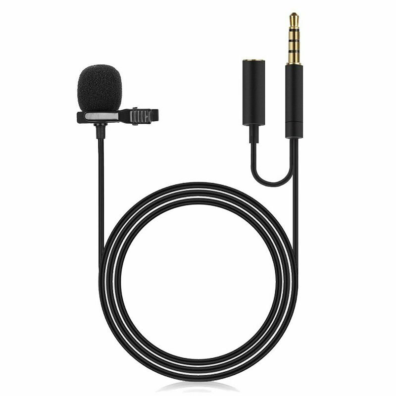 Powermaster JH-043-A Cep Telefonu için 3.5 mm Jack Girişli Youtuber Yaka Mikrofonu Mikrofon Ve Kulaklık Girişli