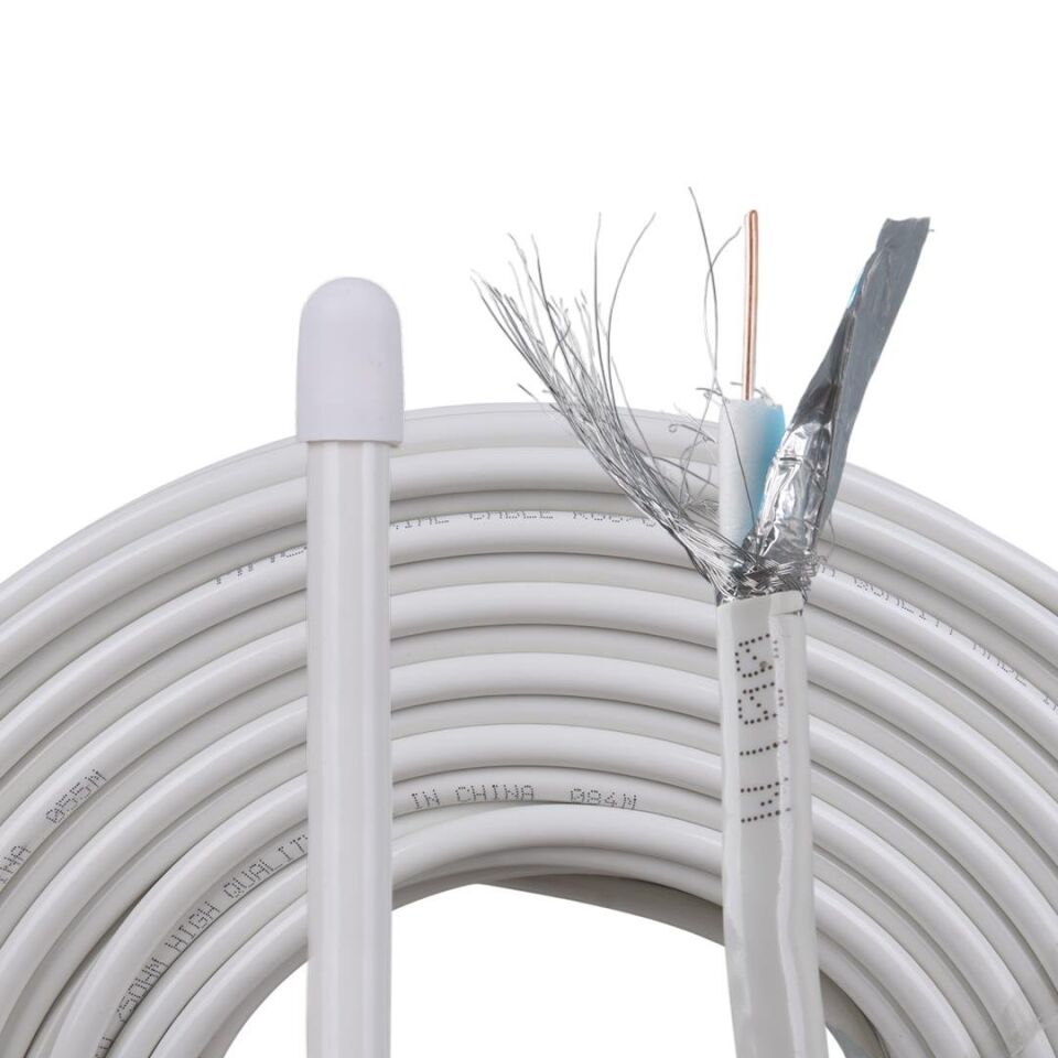 Ayt Mag RG6-U4SAT1 Bakır Anten Kablosu 100 Metre Lnb Uydu Cihazı Arası Anten Kablosu